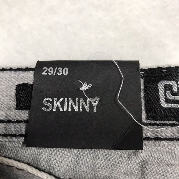 NWT BUCKLE BLACK Jeans Men 29x30 Skinny Gray Distressed Biker Skate Club - Picture 8 of 16